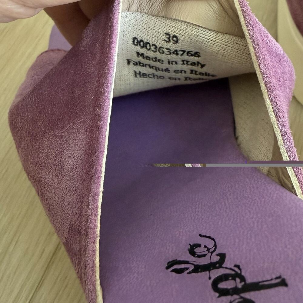 Free People Suede Zoe Platform Orchid Pavillion Women’s Size 39 Made In Italy - Picture 15 of 16